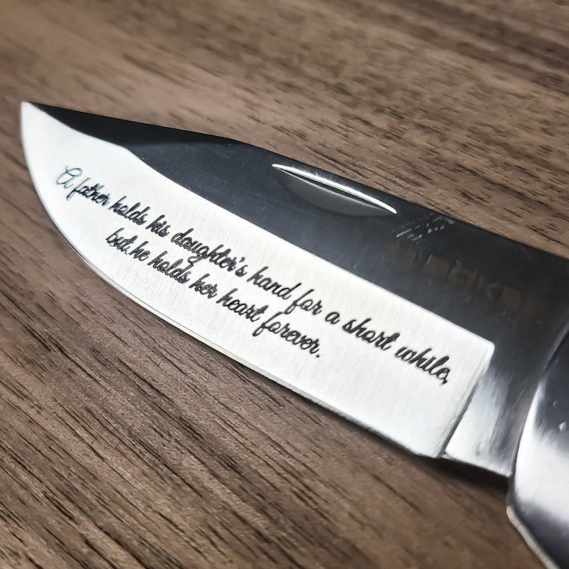 Memorial Fingerprint Engraved Pocket Knife