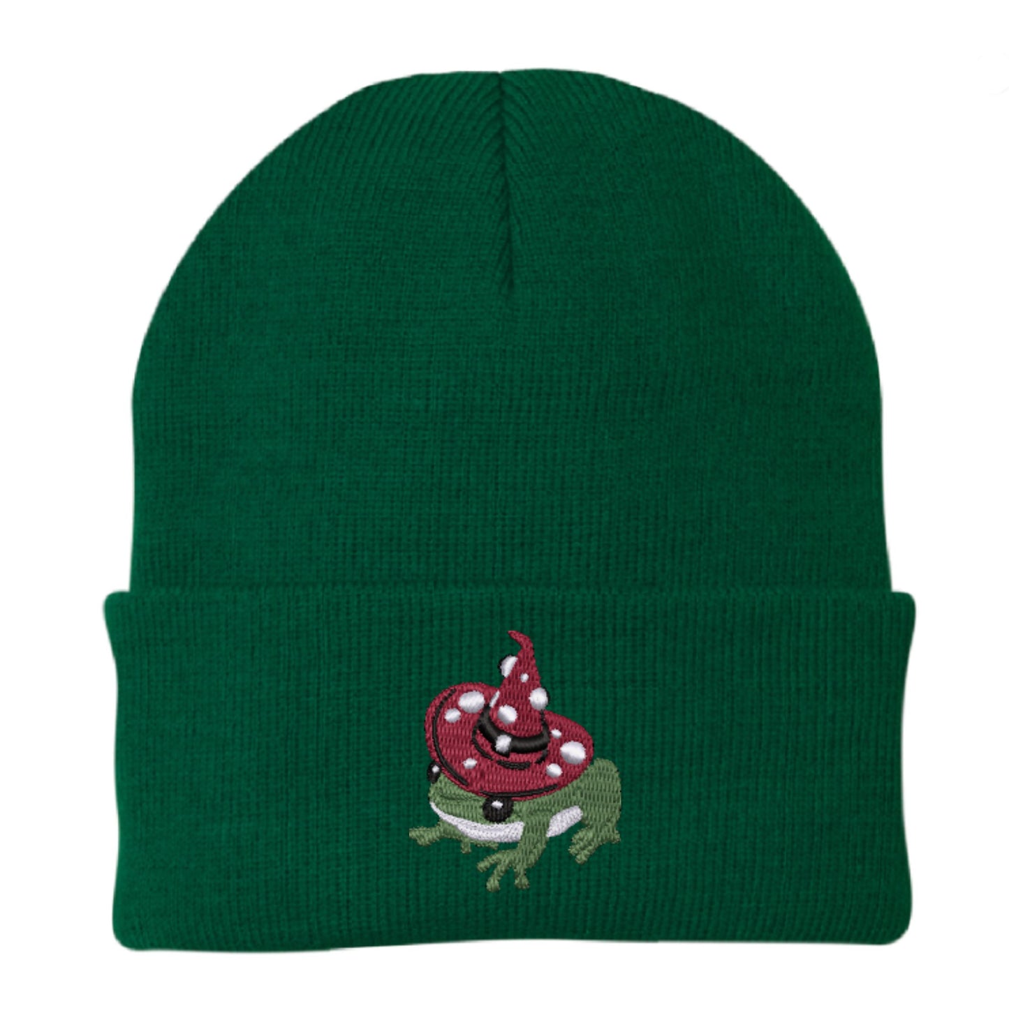 Witchy Toad Embroidered Beanie