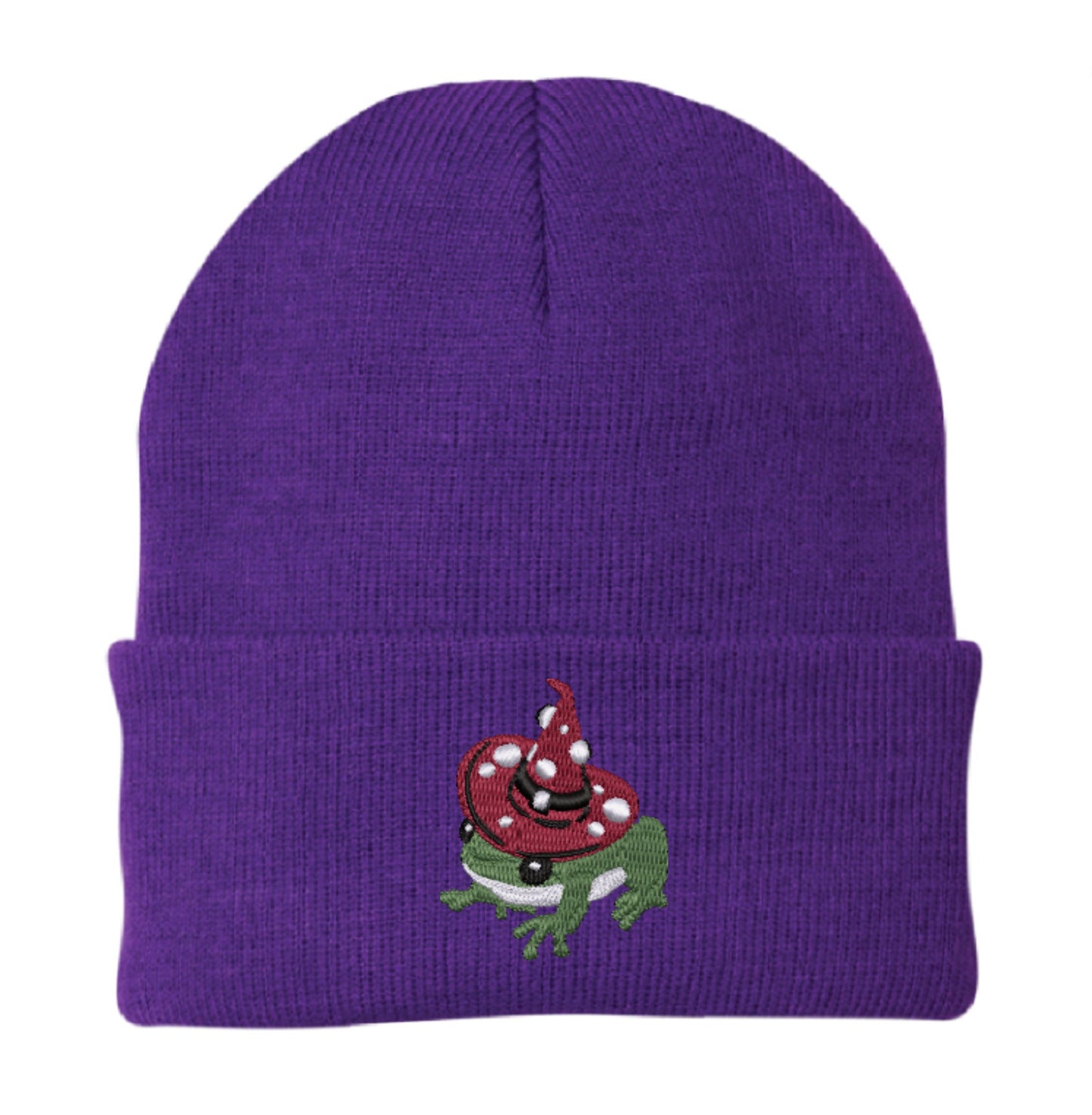 Witchy Toad Embroidered Beanie