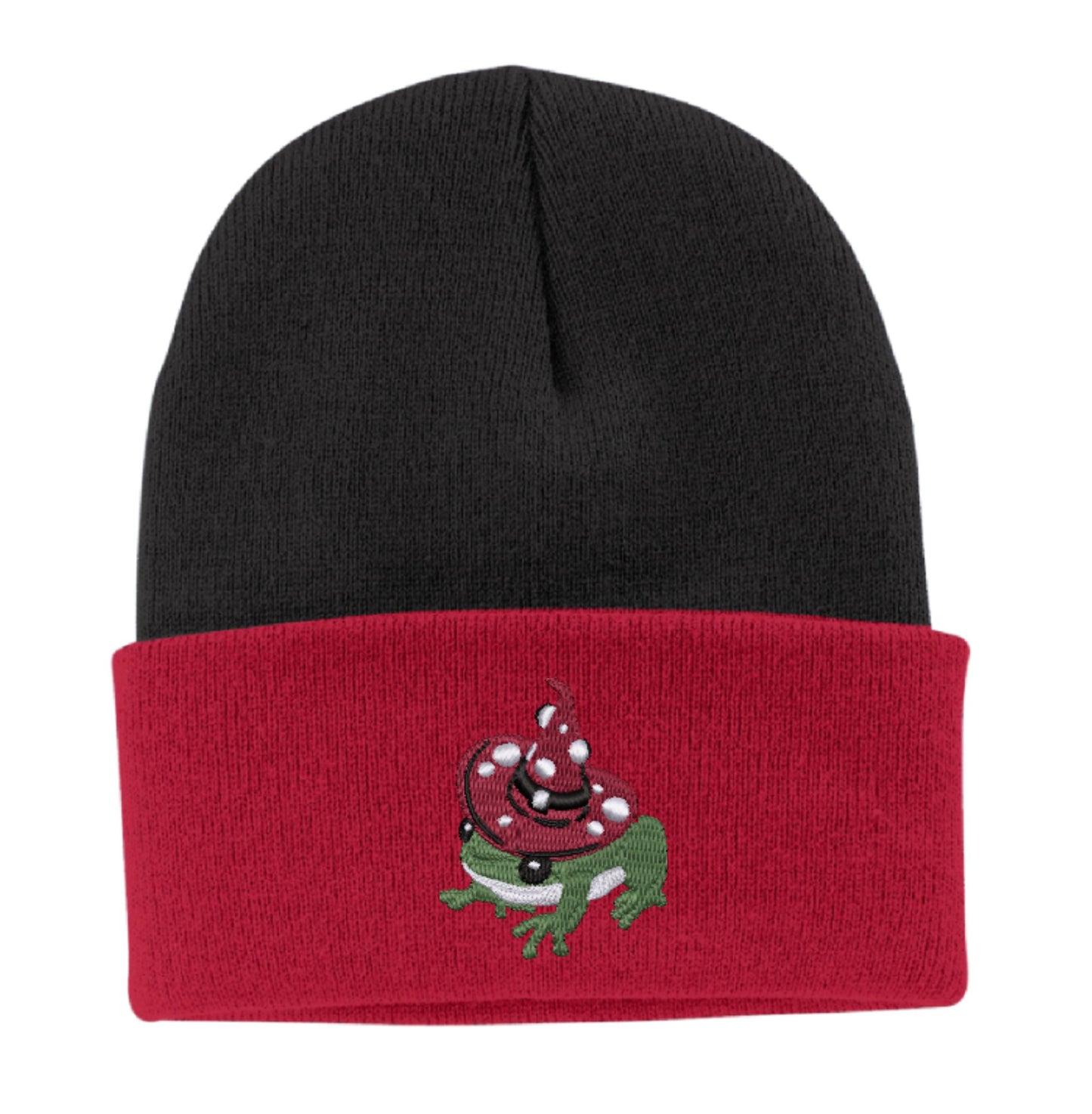 Witchy Toad Embroidered Beanie
