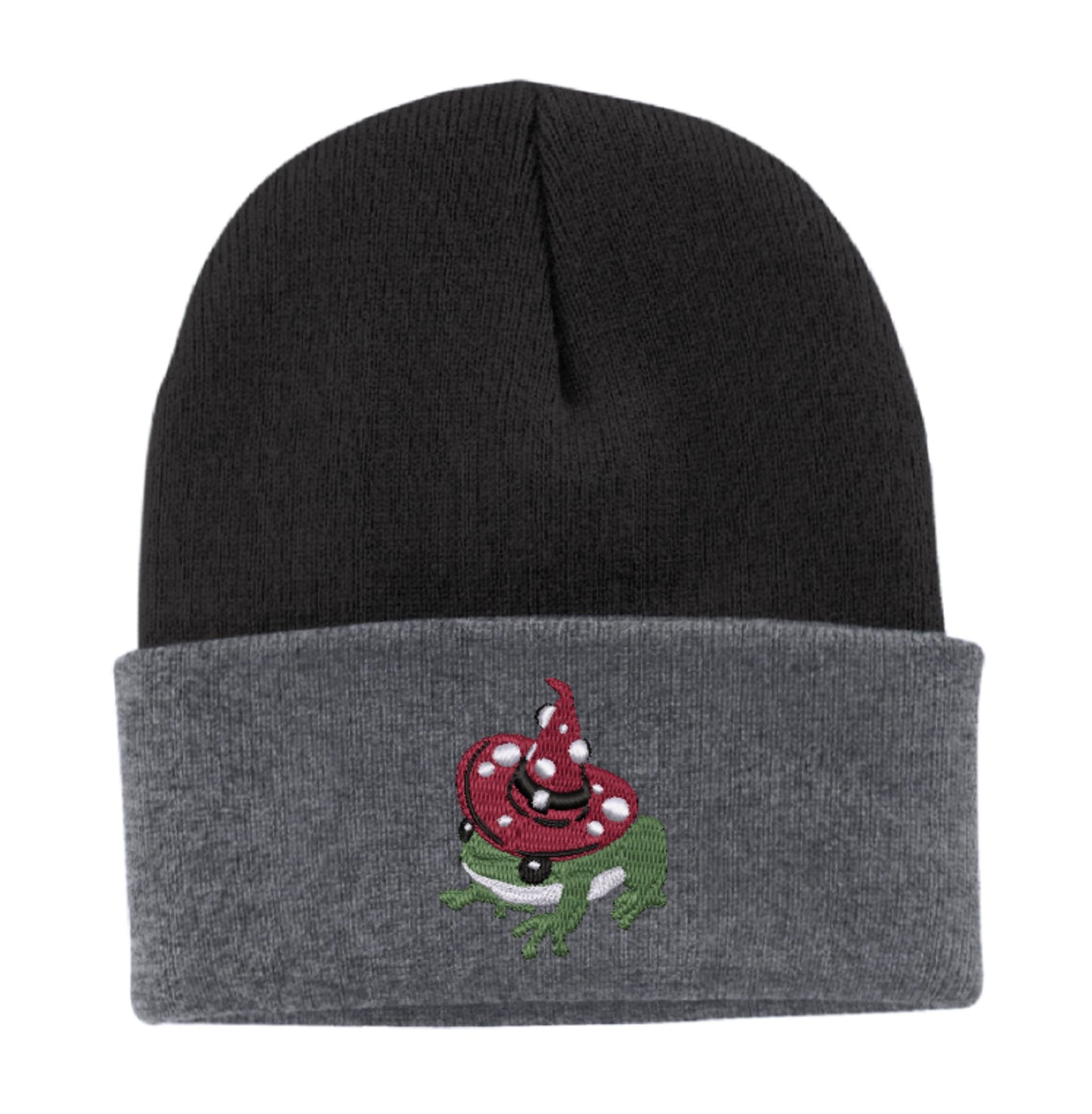 Witchy Toad Embroidered Beanie