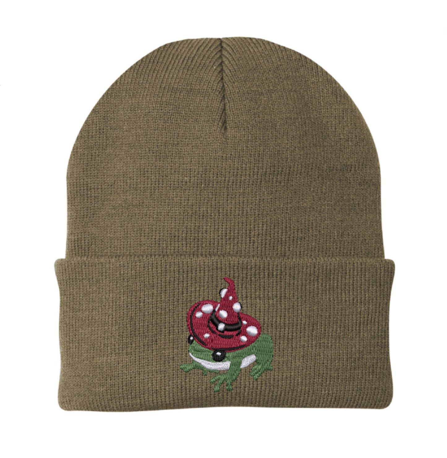 Witchy Toad Embroidered Beanie