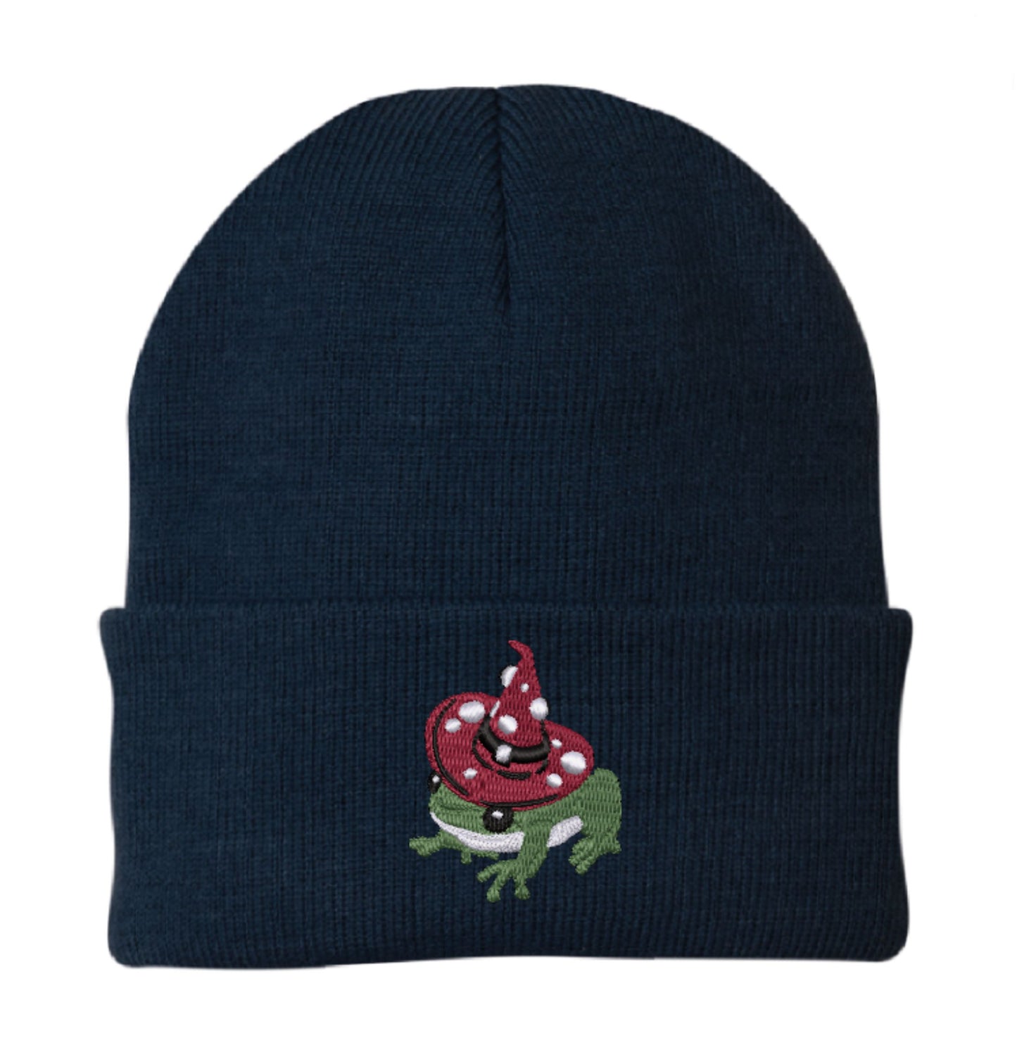 Witchy Toad Embroidered Beanie