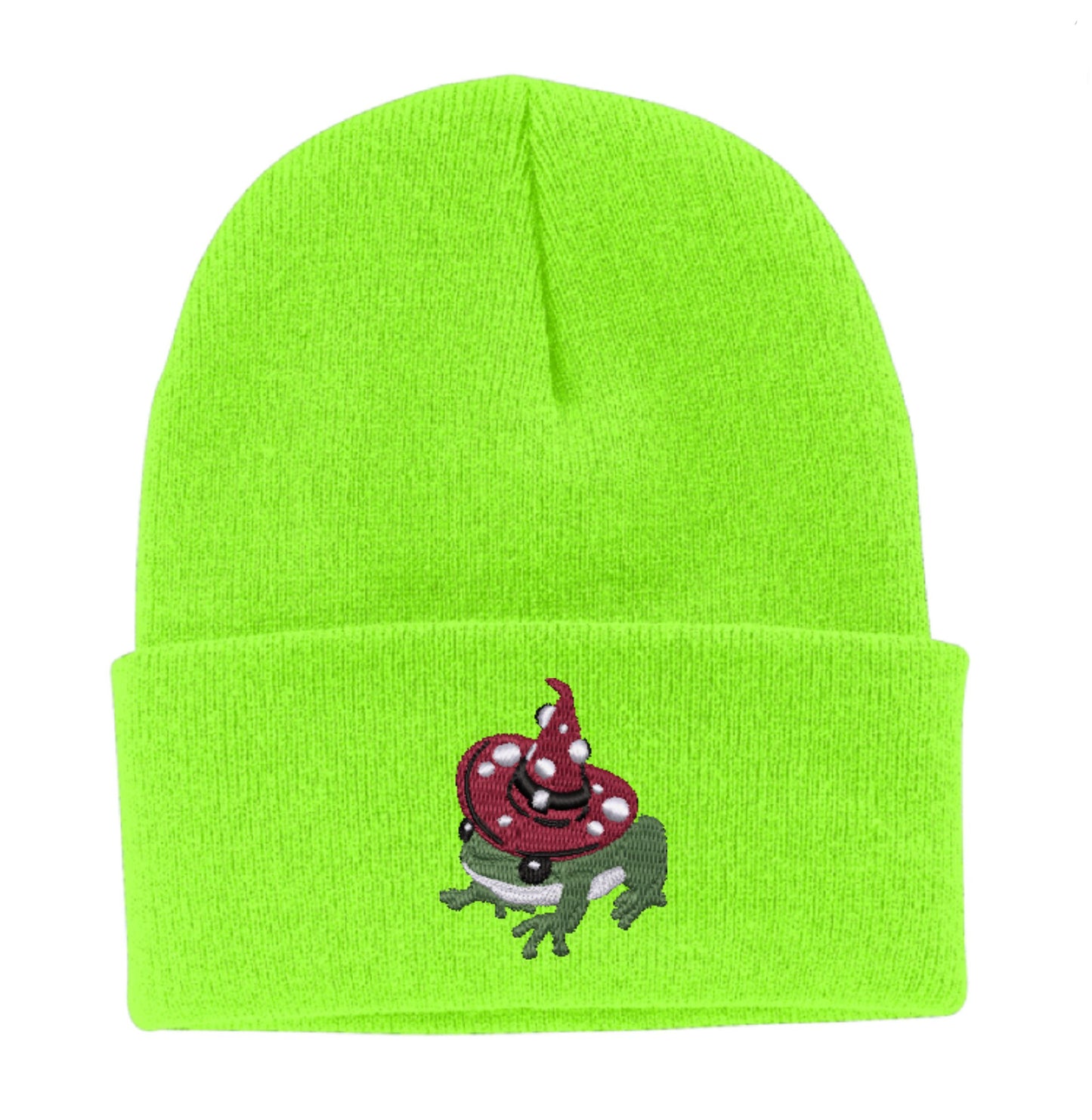 Witchy Toad Embroidered Beanie