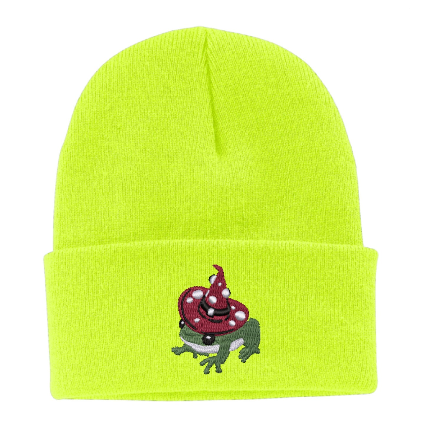 Witchy Toad Embroidered Beanie