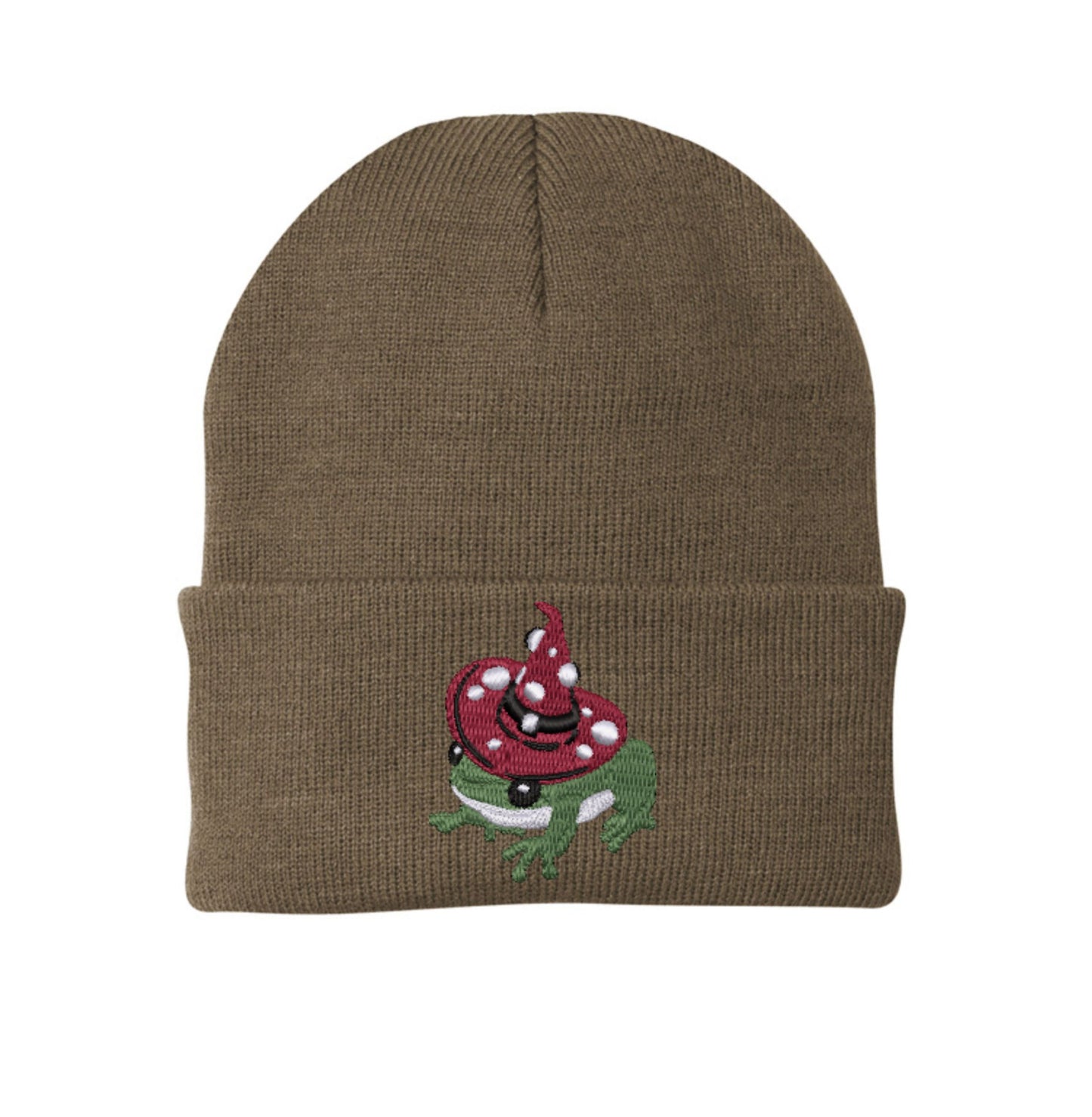 Witchy Toad Embroidered Beanie