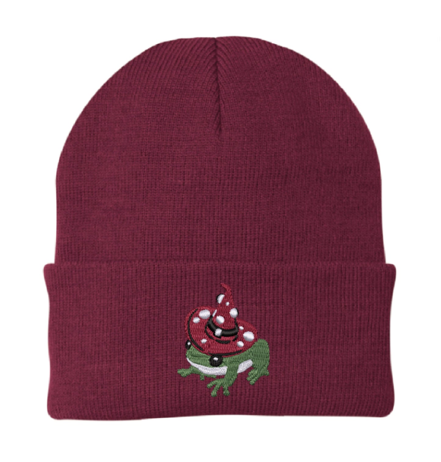 Witchy Toad Embroidered Beanie
