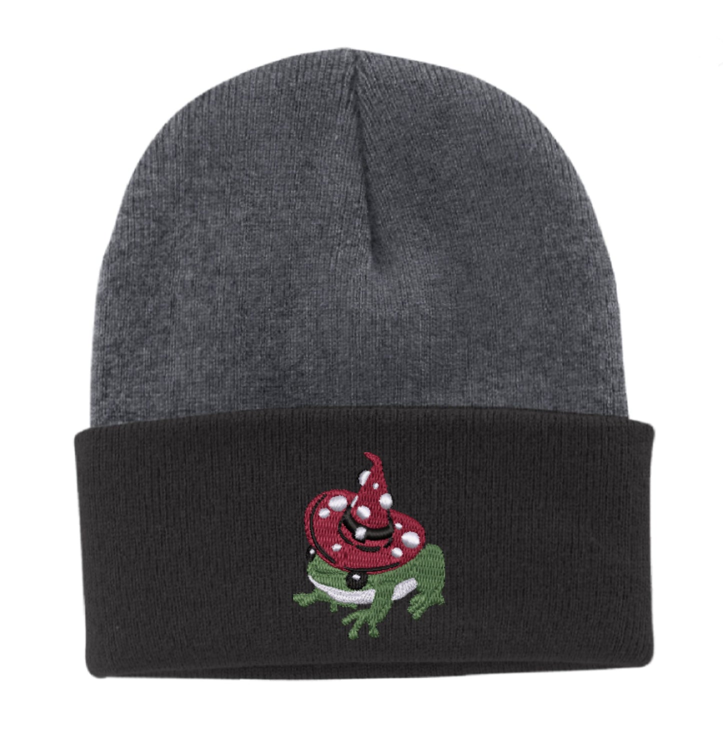 Witchy Toad Embroidered Beanie