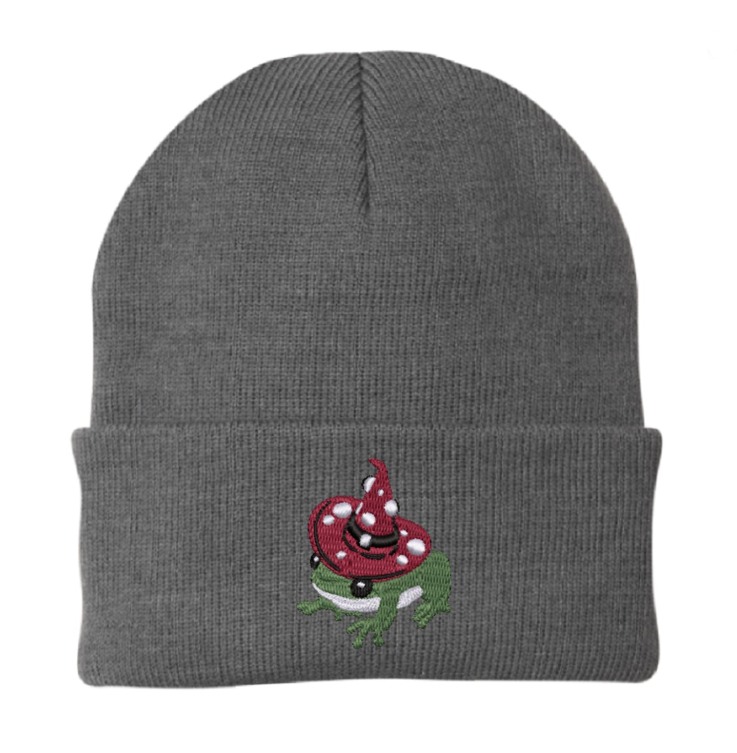 Witchy Toad Embroidered Beanie